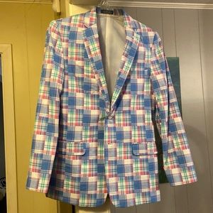 Perfect condition Spring Plaid boys size 16 sport coat